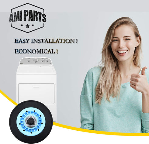 Ultra Durable DC97-16782A Dryer Drum Roller Replacement Kit by AMI, Compatible with Samsung Dryer, 4 Pack
