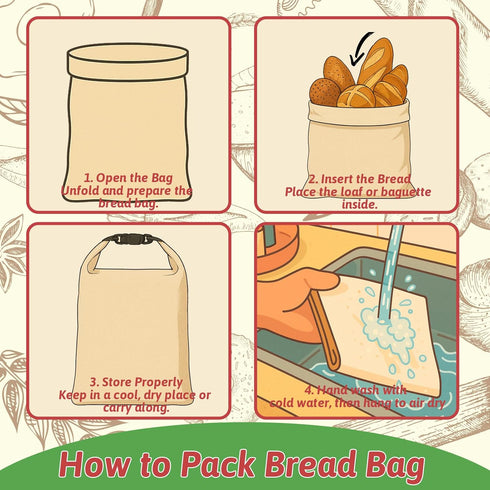 5PCS Set 2 3 Christmas Beeswax Bread Bags Reusable Bread Bags + Wax Paper Sheets,Eco-Friendly Beeswax Wraps