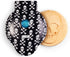 DASH Mini Waffle Maker Machine, 4 Inch, Black Skull, for Breakfast, Lunch, Snacks, Easy to Clean