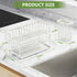 2-Tier Countertop Cisily White Kitchen Sink Caddy Organzier Rack with Flexible Dish Brush Holder, Sponge Holder