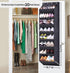 SLEEPING LAMB Over The Door Shoe Organizer for Closet with Large Deep Pockets, Narrow Shoe Rack for Door Hanging Boots Storage, Black by SLEEPING LAMB
