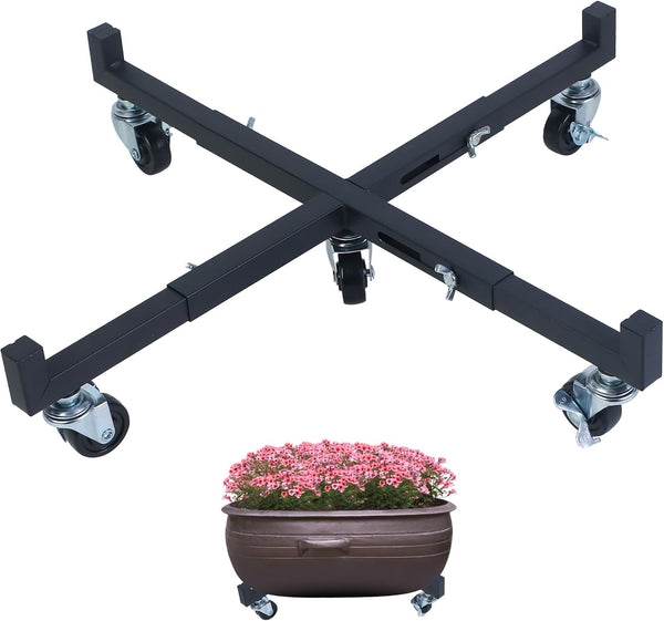 Shitailu Plant Stand with Wheels Heavy Duty, Adjustable 15 to 20.5Inch with Lockable
