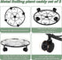 DEELF OUTLET 3 Packs 13 inches Large Metal Plant Caddy with Wheels Round Planter Dolly Pot Mover Rollers Wrought Iron