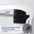 Wsedor 2 Pack Toilet Brush and Holder, Toilet Brush Stainless Steel, Toilet Bowl Brush for Bathroom Toilet-Ergonomic