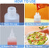 2 Pack 10 Oz (300ml) 2 Pack, DTDNZKN Condiment Squeeze Bottles, Leak Proof Refillable Condiment Container for Kitchen
