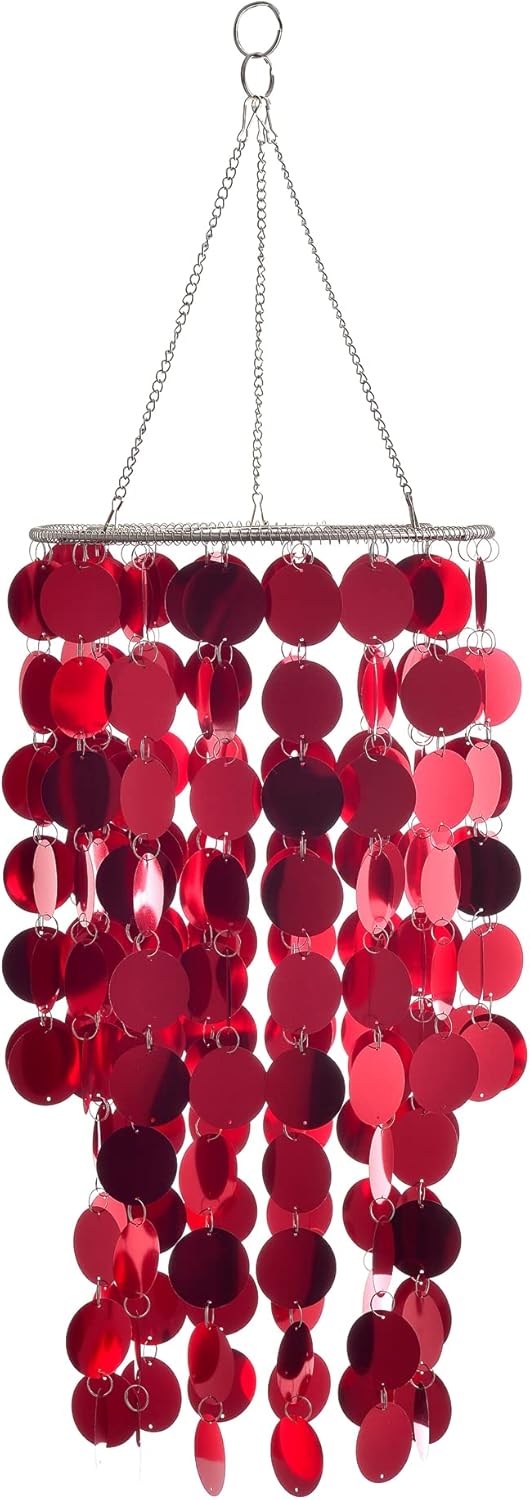 FlavorThings Red Bling Hanging Chandelier Great idea for Wedding Chandeliers Centerpieces Decorations