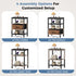 OLIXIS Nightstand with Charging Station, Bedside Tables with USB Ports and Fabric Drawer, Small Night Stand with Open