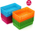 DEAYOU 16 Pack Classroom Storage Baskets - Colorful Plastic Organizer Bins for Home School Office