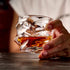 12 oz Hand Blown Crystal Whiskey Glasses Set of 4, Unique Cognac Glass, Heavy Thick Bottom Bar Glass for Gifts