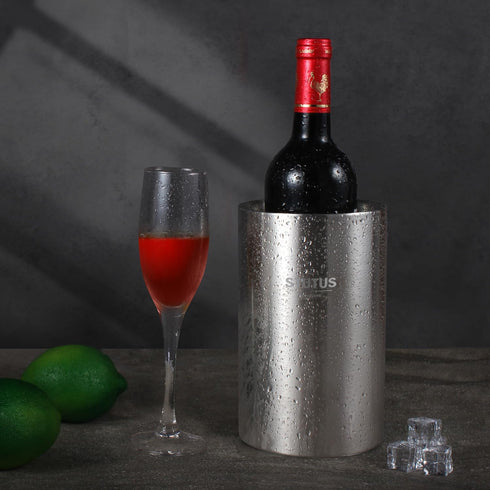 STUTUS Stainless Steel Double Wall Wine Chiller Bucket, Insulated Champagne Beer Ice Bucket