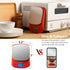 NUTRI FIT Ultra Slim Digital Kitchen Food Scale in Red/Stainless Steel, 1g Increment Measure for Coffee Making