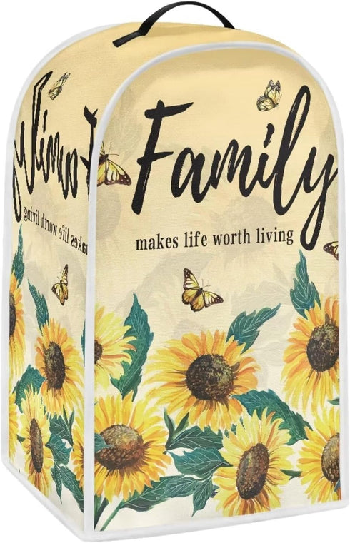 DISNIMO Sunflower Letter Blender Dust Cover - Kitchen Appliance Cover for Stand Mixer or Coffee Machine