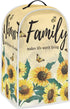 DISNIMO Sunflower Letter Blender Dust Cover - Kitchen Appliance Cover for Stand Mixer or Coffee Machine