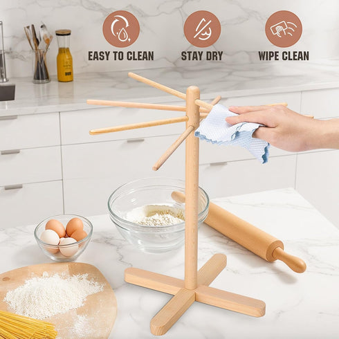 Pasta Drying Rack, Collapsible Pasta Drying Rack For Spaghetti, Easy Storage Homemade Stand Dryer Hander For Fresh