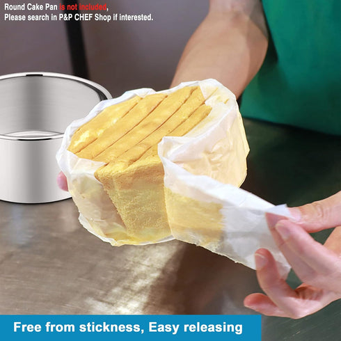 Cake Pan Liner Roll Pack of 2, P&P CHEF Nonstick Baking Parchment Paper, 1.85in x 111.5ft