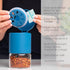 Zuutii Glass Spice Jars, Moisture-Proof Mini Seasoning Storage Jars Set of 2, 10oz with Spoons, Blue