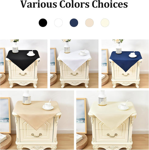 2 Pack 24 24 Inch Wolkemer Small Square Tablecloth x Washable Fabric Table Cloth Navy-Blue Table Cover for Nightstand