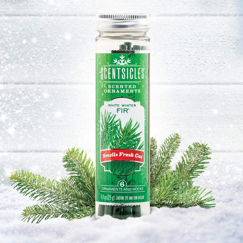 Scentsicles Scented Christmas Ornaments, All Natural Holiday Air Freshener, White Winter Fir