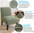 Armless 1 Pack) MIFXIN Accent Chair Cover Stretch Jacquard Accent Chair Slipcover for Slipper Chair Without Arms