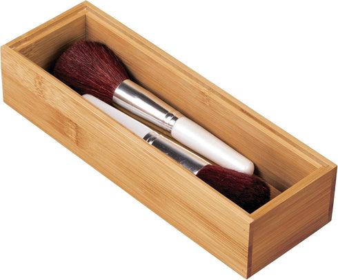 iDesign Bamboo Stackable Box, 3” x 9” x 2” Drawer Organizer