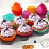 Caperci Bright Rainbow Jumbo Cupcake Liners, Extra Large Muffin Baking Cups, 300-Count, Food Grade Grease-Proof Paper