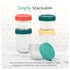 Mason Bottle Breast Milk Storage Glass (4oz & 8oz, 8-Pack) - Reusable Airtight Stackable Baby Food Jars with Lids