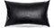 Black Ostrich Skin Faux Leather Pillow Cover, Decorative Modern Throw Cushion Case 12x20 Inches