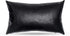 Black Ostrich Skin Faux Leather Pillow Cover, Decorative Modern Throw Cushion Case 12x20 Inches