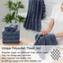 18 Set-6 Sheets,6 Towels,6 Set Pcs Purple Blue Family Towels Bath Hand Washcloths Soft Polyester Towels Absorbent