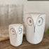Set 2 5 4 Inches Wise Owl Decor Statue Sculptures of Small White Resin Figurines, & High, Minimalist Decor for Home