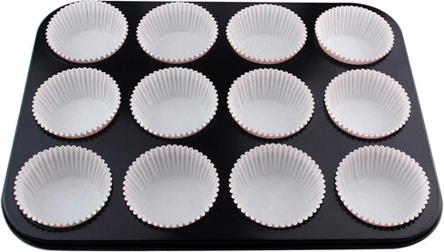 Eoonfirst Standard Size Baking Cups, Thanksgiving Day Cupcake Liners, 200 Pcs (Light Pink)