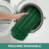 HOMEIDEAS 2 Piece Bathroom Rugs Set, Super Soft Non Slip Microfiber U-Shaped Toilet Bath Mat (Dark Green)