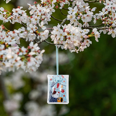 8 Pieces Japanese Omamori Amulet Charms - Good Luck Hanging Sachet for Career, Love, and Success
