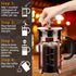 French Press Coffee Maker, 304 Stainless Steel, 4 Filters System, Heat Resistant Borosilicate Glass