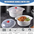 Microwave Bowls with Lids, Plastic Mixing Bowls Microwave Safe for Heating Food, BPA Free Kitchen Cookware