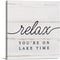 Country Lake Canvas Prints - Wall Art Decor with Relax Quote, Framed Artwork for Summer Rustic Home Decoration