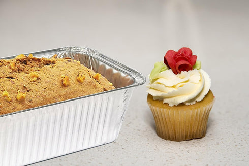 Disposable Loaf Pans with Lids, 50 Pack 2lb Aluminum Foil Bread Pans, Perfect for Baking and Takeout