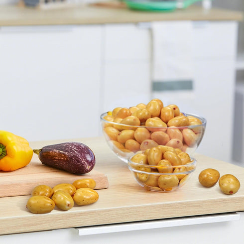 30pcs Lorigun Mini Artificial Potatoes, Lifelike Fake Potatoes Simulation Mini Vegetable for Home Kitchen Decoration