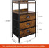 YEYSHAOM 3 -55LB Night Stand with Fabric Drawer and Sturdy Metal Frame, Modern Side Table Lightweight & Durable Load