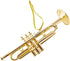 Broadway Gifts 3.5" Gold Brass Trumpet Ornament Decoration