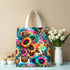 Henhesaha Bee Dragonfly Sunflower Gifts Canvas Tote Bag for Women Girl Christmas Birthday Cute Beach Reusable Grocery