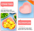 Pink Heart Bowl Set, Heart Shaped Candy Bowls 4Pcs, Ideal Valentine's Day Present for Salad, Soup, Snacks