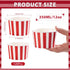 120Pcs 12 oz Summer Grencian Red Ice Cream Cups Disposable Red and White Stripes Paper Dessert Snack Bowls BBQ Yogurt