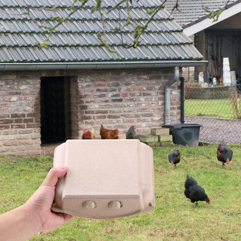 LayHyand 30 Pack, Dozen 3x4 12 Count Vintage Egg Cartons Blank Natural Paper Pulp Square Egg Cartons Eggs, Classical