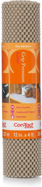 Con-Tact Brand Grip Premium Shelf Liner, Taupe, 12" x 4', Non-Adhesive Drawer Liner, Pack of 1