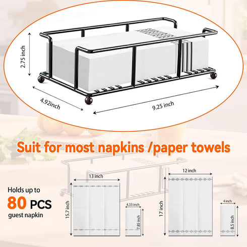 zizouoe Bathroom Paper Towel Holder Bathroom Guest Towel Holder Tray for Bathroom Napkin Holder Guest Towels Disposable