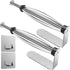 2 Pack Paper Towel Holder Under Cabinet + 2 Towel Robe Hook,