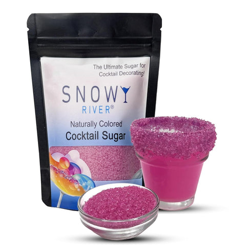 Snowy River Pink, Cocktail & Margarita Sugar Rimmer - Vibrant Color Glass