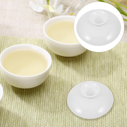 Zerodeko 1PC Ceramic Tea Pot Replacement Lid, White Ceramic Teapot Lid, Tea Kettle Cover for Blooming and Loose Leaf
