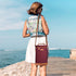 Tirrinia 2 Bottle Insulated Wine Gift Tote Carrier, Padded Cooler Bag for Travel, BYOB, Red